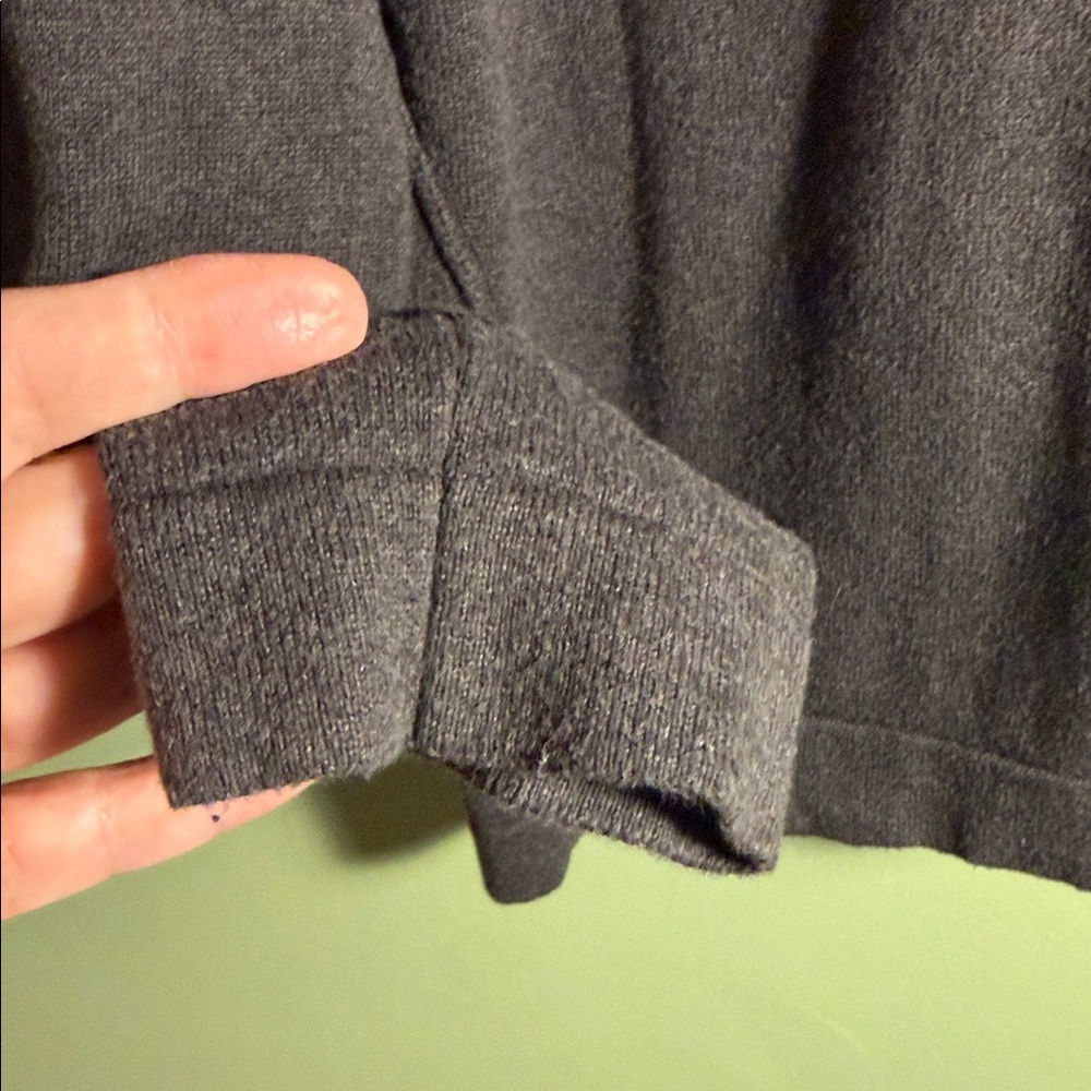 Maggie's Organics Organic Cotton Pullover with Hood - Heathered Brown L - Picture 4 of 12